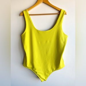 Express Chartreuse Body Contour Bodysuit